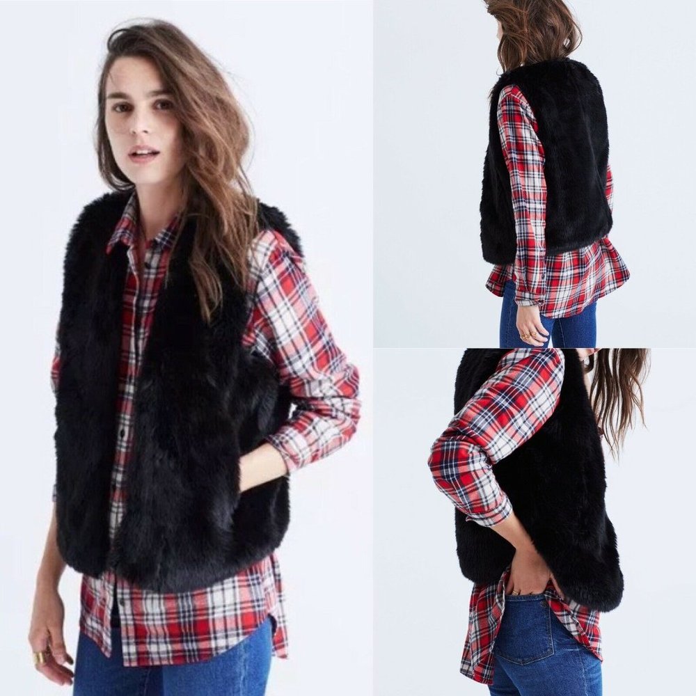 Madewell Faux Fur Vest (Never Worn, with Tag)